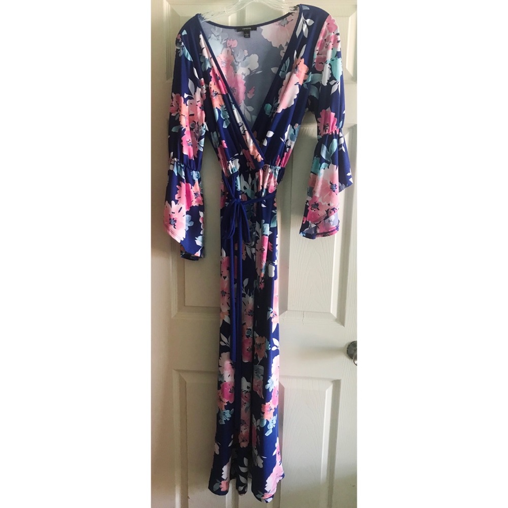 Women’s Espresso Floral Maxi Dress